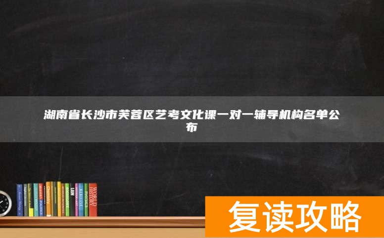 湖南省长沙市芙蓉区艺考文化课一对一辅导机构名单公布