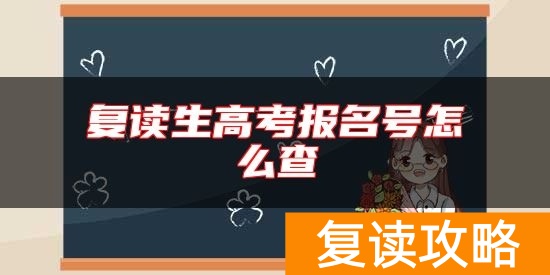 复读生高考报名号怎么查